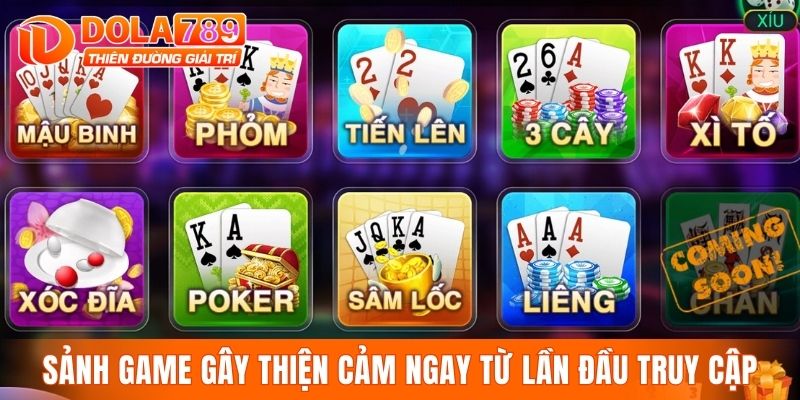 Sảnh game gây thiện cảm ngay từ lần đầu truy cập