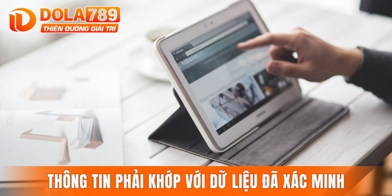 Thông tin phải khớp với dữ liệu đã xác minh